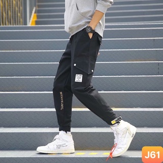 Quần jogger nam túi hộp bo chân màu đen không rách chất kaki cao cấp co dãn 4 chiều, quần baggy thể thao nam LAVADO31
