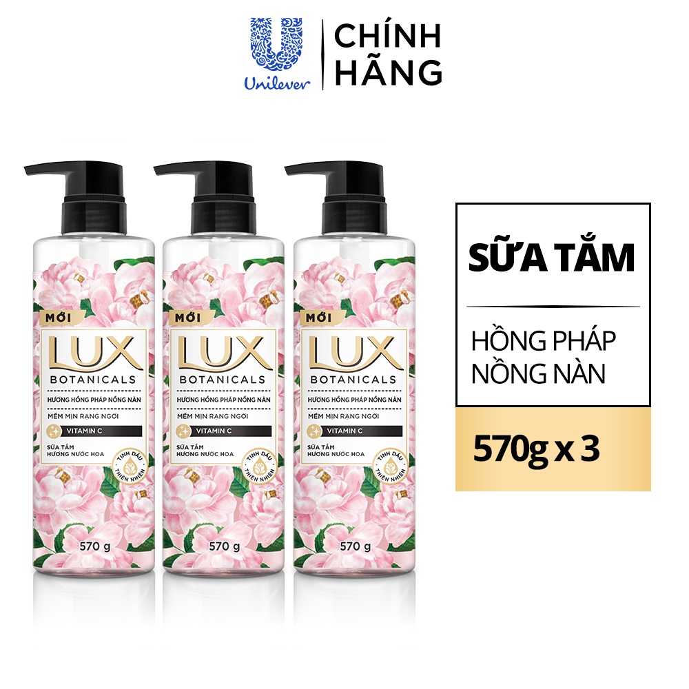 Combo 3 Sữa tắm hương nước hoa Lux Botanicals 570g/chai