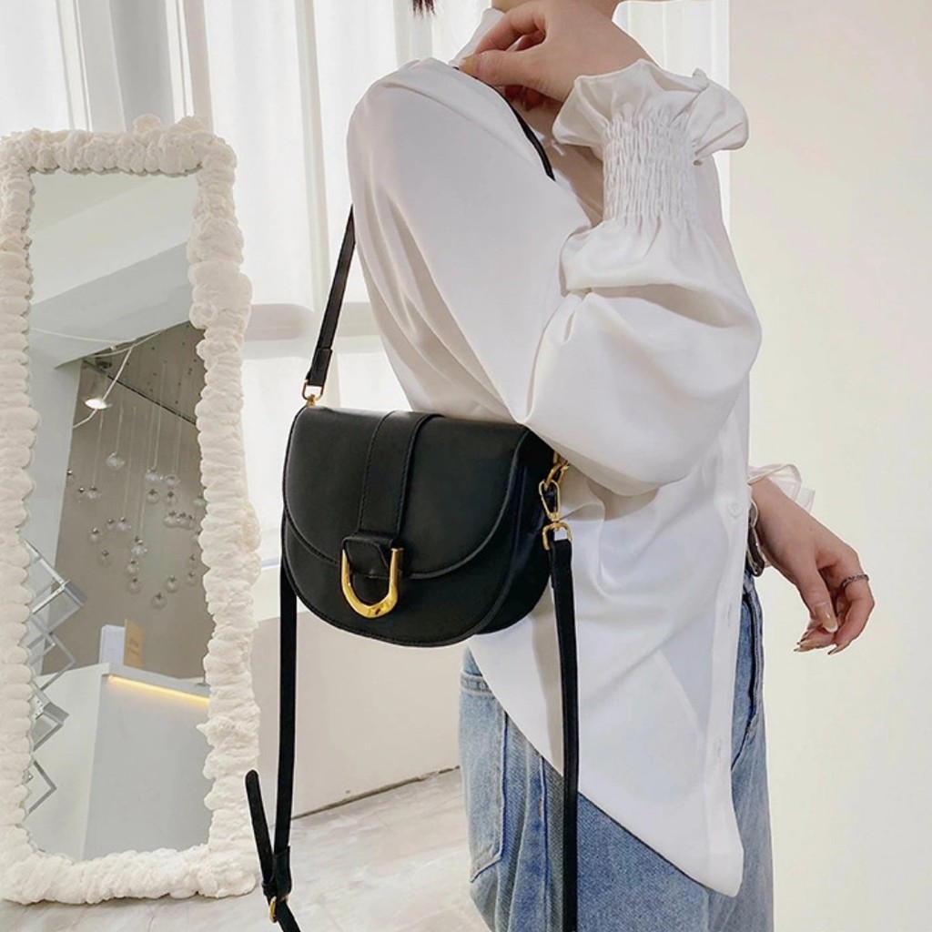 CHIKITO | ❤️ LOẠI 1 - ẢNH THẬT ❤️ TÚI XÁCH NỮ KIỂU CNK TRÒN KHOÁ KIỂU 2 DÂY ĐEO - TÚI XÁCH DA TRƠN QUẢNG CHÂU CAO CẤP