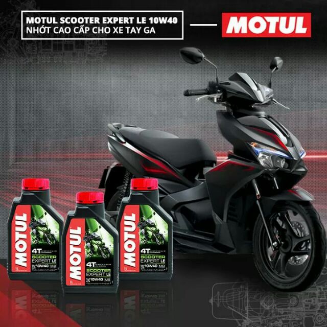 COMBO NHỚT MOTUL SCOOTER EXPERT LE 10W40 + HỘP SỐ MOTUL