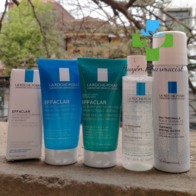 Bộ sản phẩm Tẩy trang, Sữa rửa mặt, Xịt khoáng 50ml La Roche Posay