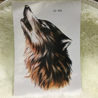 Hình xăm chó sói  bản to