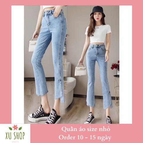 Order. Quần jeans xẻ tà cho eo từ 54cm