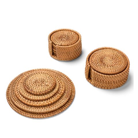 Đĩa Lót cốc , lót ly mây tre đan bamboo and rattan handicrafts