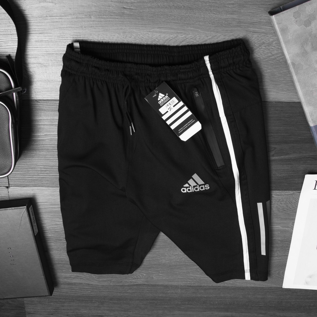 Quần short nam, quần đùi nam thể thao logo in có túi khóa kéo tiện lợi Kenstore194 QS63