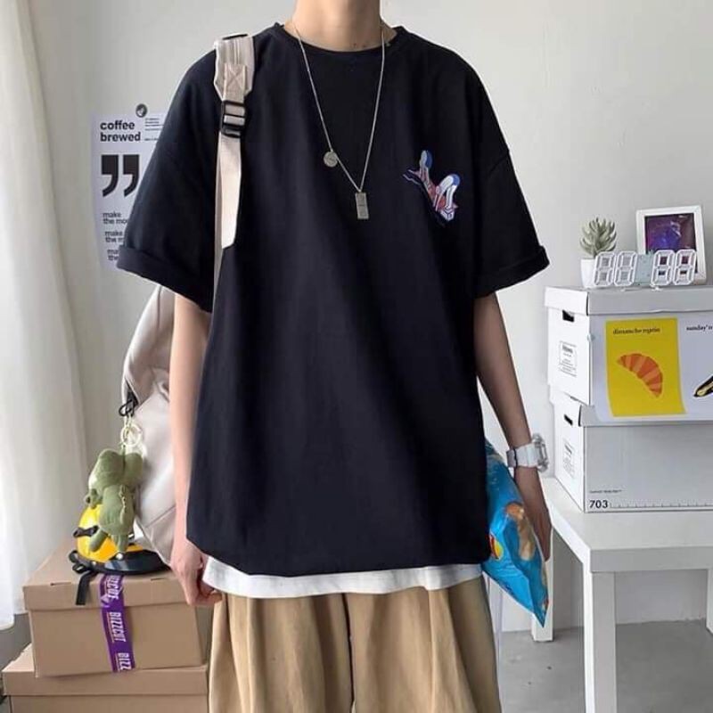 [Rẻ Vô Địch] Áo cotton tay lỡ Unisex mặc đôi ,nhóm , lớp------ Áo thể dục