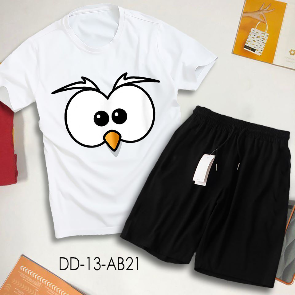 Áo Thun Chim Angry Birds ( Có Size Trẻ Em ) Angry Sneaky Bird Eyes