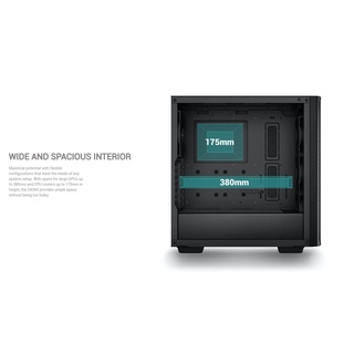 Vỏ Case DEEPCOOL CK560 ĐEN (TẶNG 4FAN)