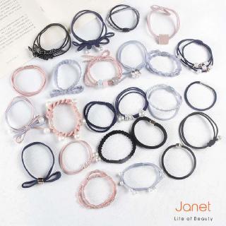 Set 12 Dây Cột Tóc Co Giãn Phong Cách Hàn Quốc 7 Màu Lựa Chọn