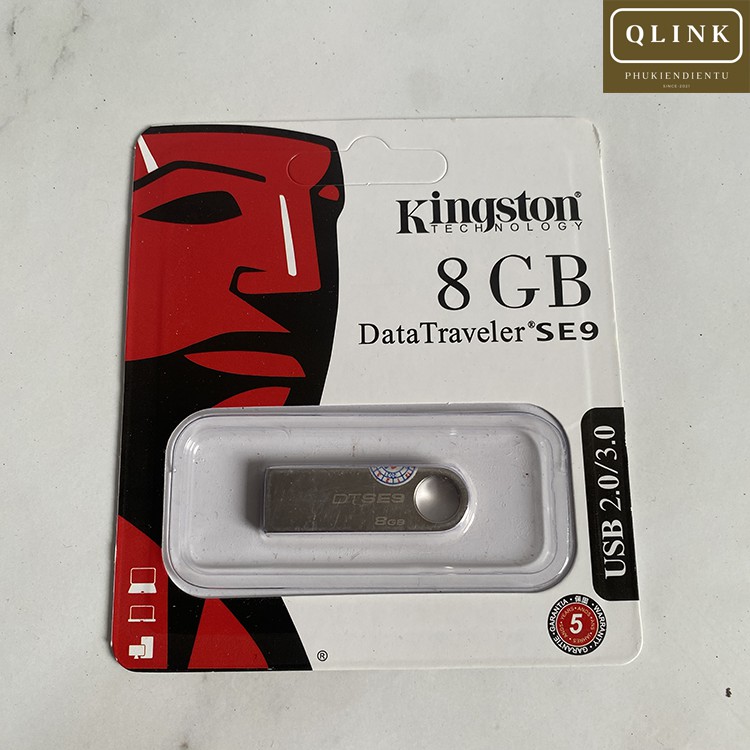 USB, USB Kington SE9 2.0 cực kì nhỏ gọn, độ bền cao vỏ kim loại chống nước, bảo hành lên đến 12T