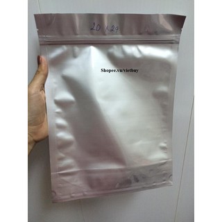 100g Túi zip 2 mặt bạc 16x20