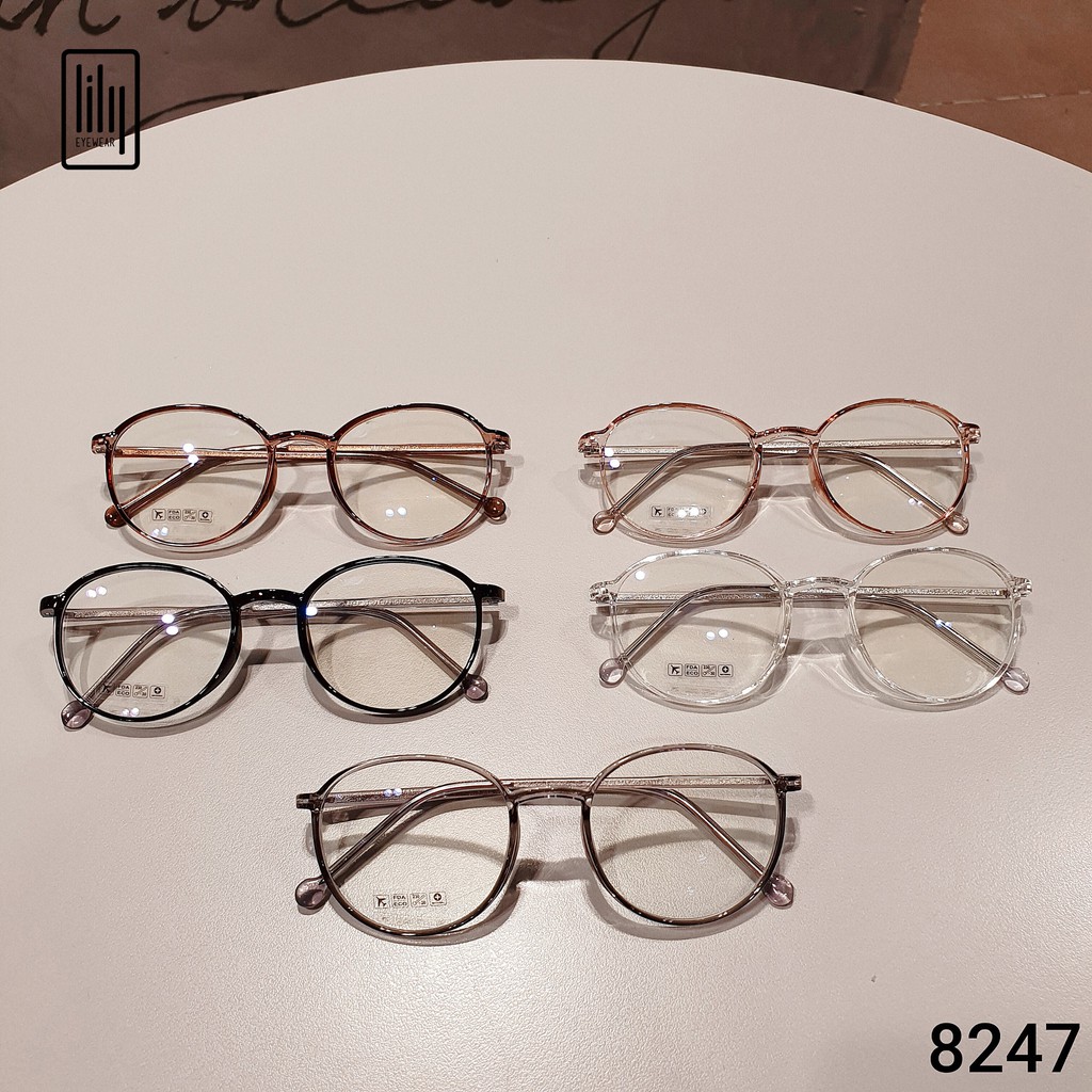 Gọng kính cận nữ Lilyeyewear Mắt tròn to có thể chống bụi, phù hợp với nhiều khuôn mặt - 8247