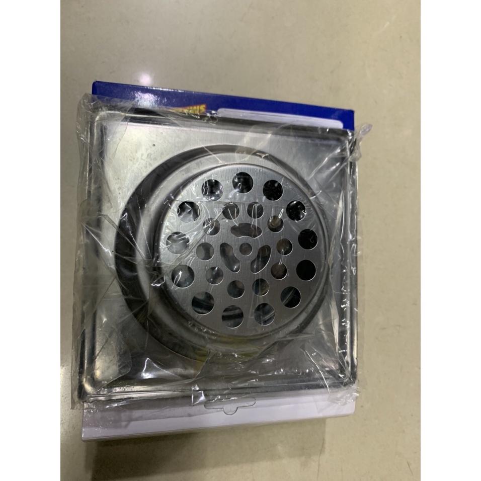 [ GIÁ RẺ ] Phễu thu sàn chống hôi Bình Minh, phễu thoát nước inox 150x150mm, 200x200mm, lỗ thoát Ø60, Ø90