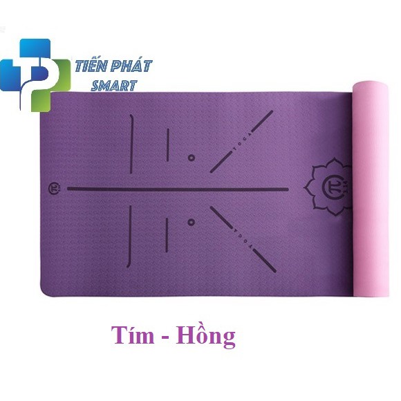 .Thảm yoga định tuyến 6mm 2 lớp(Kèm túi xịn+Dây buộc)