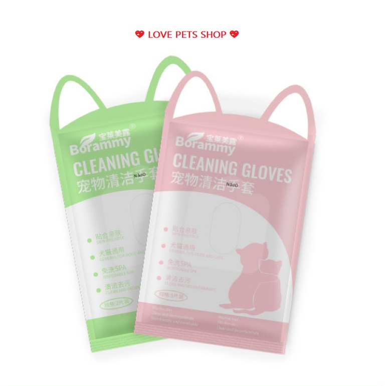 GĂNG TAY TẮM KHÔ CHO CHÓ MÈO - LOVE PETS SHOP