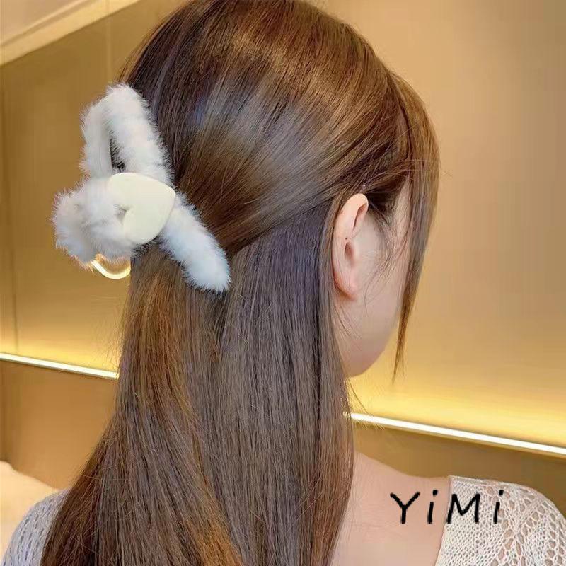 Kẹp Tóc Hình Cá Mập Hoạt Hình Bằng Vải Len Nỉ Kích Thước Lớn Thời Trang Thu Đông Cho Nữ