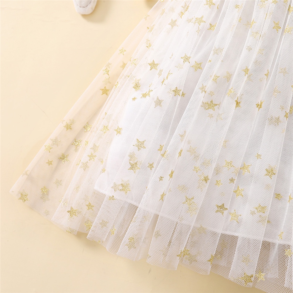 Đầm Xòe Chữ A Không Tay In Họa Tiết Ngôi Sao Dễ Thương Thời Trang Mùa Hè Cho Bé Gái 0-2 Tuổi