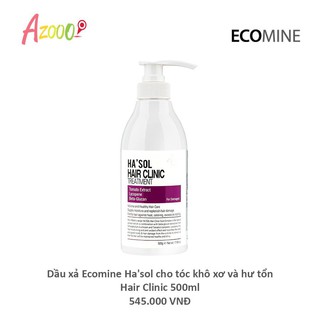 Dầu xả Ecomine Ha'sol cho tóc khô xơ và hư tổn Hair Clinic 500ml