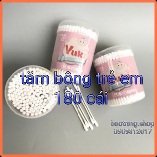 Siêu rẻ Tăm bông trẻ em, tăm bông ngoáy tai vệ sinh tai cho bé 180 cái