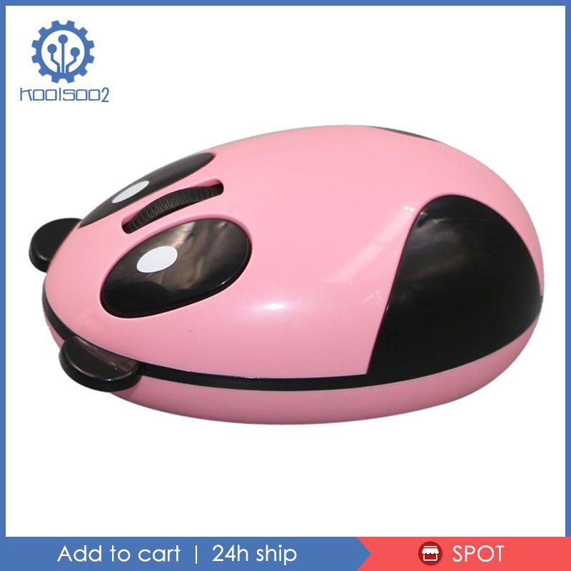 Portable Cute 2.4G Wireless Gaming Mini Mouse Panda 1200 DPI 3 Buttons Pink