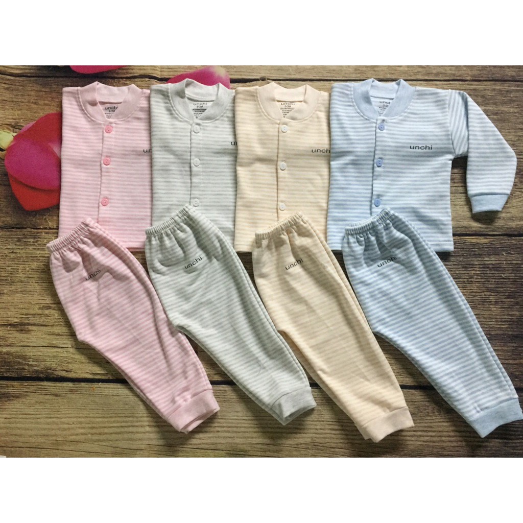 bộ UNCHI VNCK kẻ ngang cotton nỉ cao cấp mềm mịn
