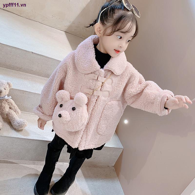 Áo Khoác Mùa Đông Vải Dày Phong Cách Hàn Quốc Dành Cho Bé Gái
