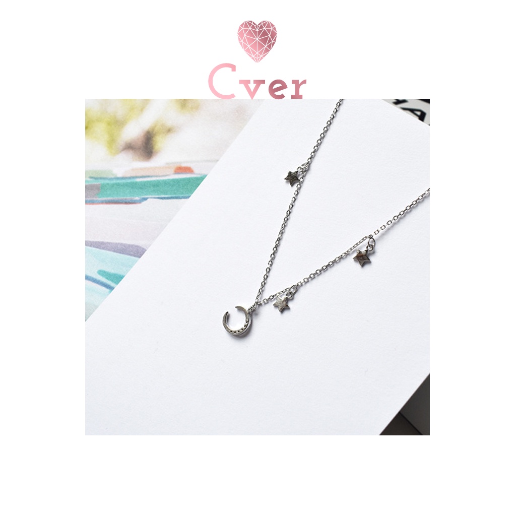 Lắc chân bạc Cver Silver S925 thiết kế mặt trăng và ngôi sao nhỏ siêu xinh LC-JL-16