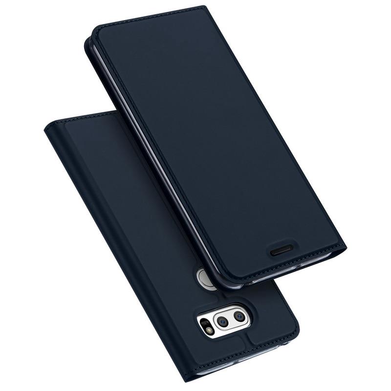 Bao Da Điện Thoại Nắp Gập Nam Châm Hiệu Dux Dành Cho Lg Q6 G7 G6