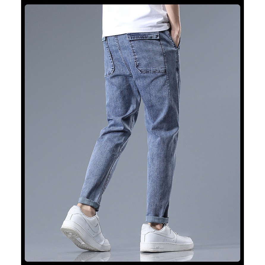 Quần Jean, Baggy, jeans, bò nam, túi hộp 2 mầu đen xanh, ống xuông,rộng mã TH-01 style hàn quốc | BigBuy360 - bigbuy360.vn