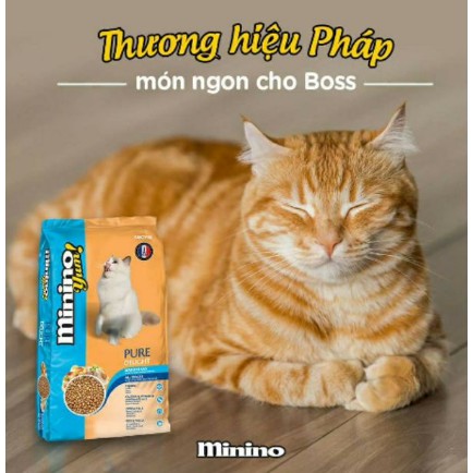 [400gram💯] Thức Ăn Cho Mèo Con & Mèo Trưởng Thành Minino Yum (Vị Hải Sản) 350g