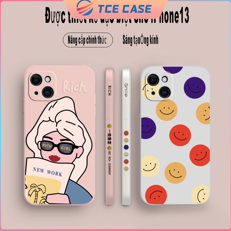 Ốp lưng iphone Vỏ điện thoại Rich girl Mặt cười Case iphone13/ 6/7/7plus/8/8plus/x/xr/xs/11/12/ pro/max - Tce Case