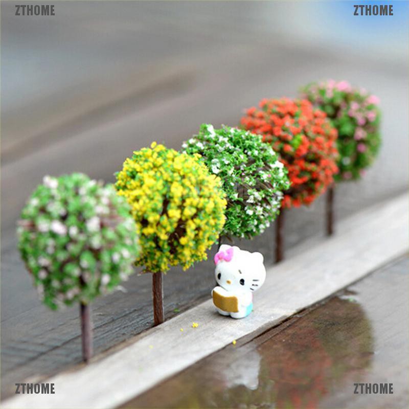 Bộ 5 Cây Hoa Giả Trang Trí Tiểu Cảnh