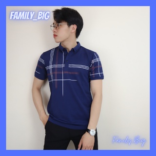 Áo polo cá sấu áo thun nam sọc ngang dọc 02 - Family_Big