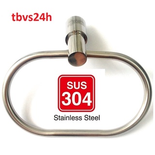 Vòng treo vắt khăn đế tròn đúc inox 304 hình ovan mv 667x cao cấp