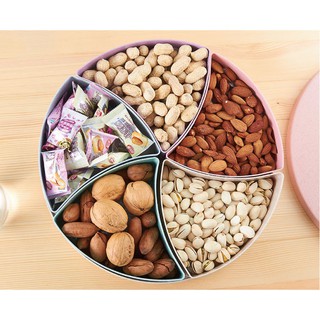 Hộp Mứt Lúa Mạch Tròn 5 ngăn