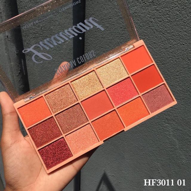 Bảng Phấn Mắt Sivanna Colors Luxuriant HF3011 Gồm 15 Ô Màu Sivanna Colors Luxuriant Ultra Professional Eyeshadows HF3011