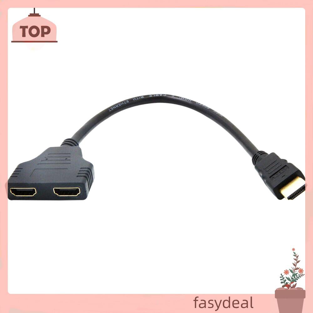 (Fas) Giắc Chuyển Đổi Từ 1 Male Sang 2 Hdmi Female 1 In 2