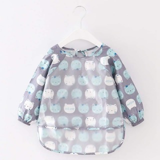 Áo yếm ăn dặm chống thấm dài tay cho bé Mátela Chính Hãng (size 1-2 tuổi và size 2-4 tuổi)