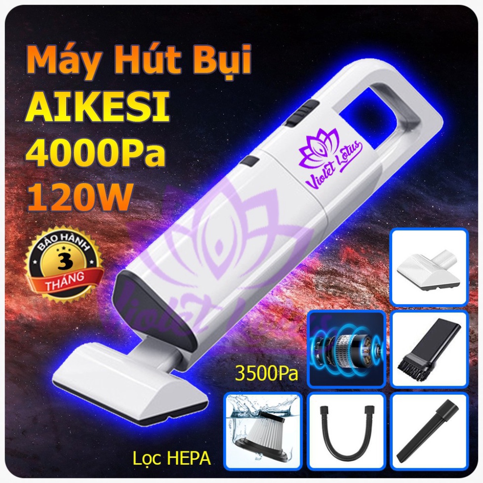 Máy Hút Bụi Cầm Tay mini Không Dây máy hút bụi ô tô Gia Đình Hút mạnh Sạc nhanh USB Pin dùng lâu 120