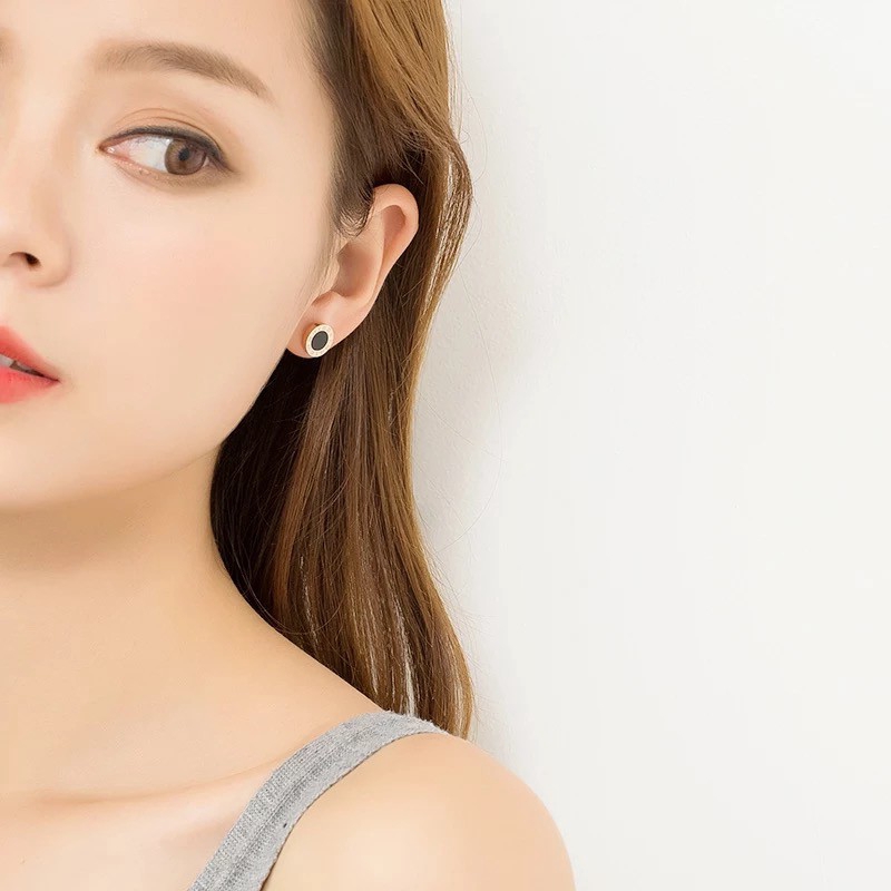 Khuyên Tai Mạ Vàng Hồng 18k Phong Cách Hàn Quốc