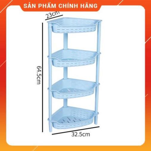 CHÍNH HÃNG -  Kệ góc nhựa 4 tầng đựng gia vị nhà bếp đa năng No 2398 ,kệ đựng gia vị trong tủ bếp,để đồ phòng tắm