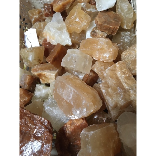 100gr Đá Thô Calcite Vàng