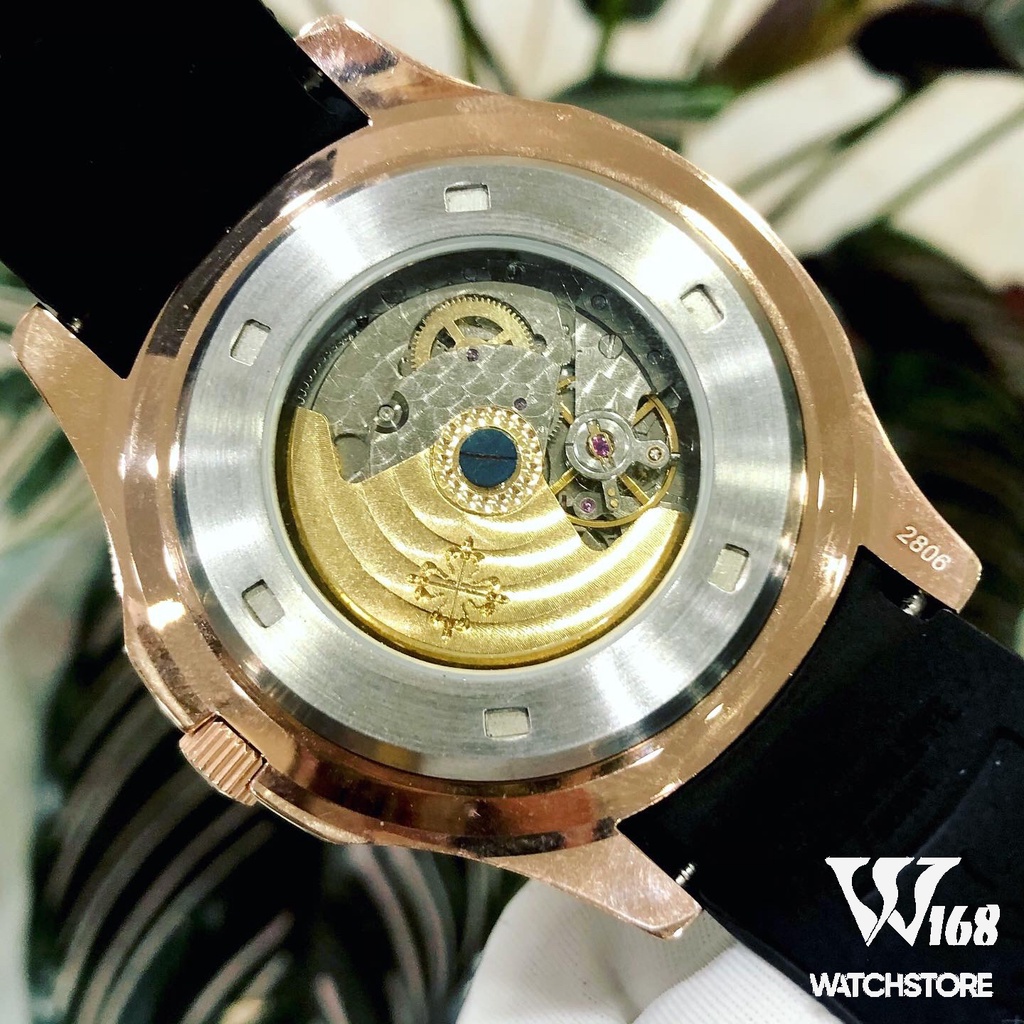 Đồng hồ nam Automatic Cơ máy nhật PT Philip viền cắt đính đá đủ màu siêu HOT size 42mm