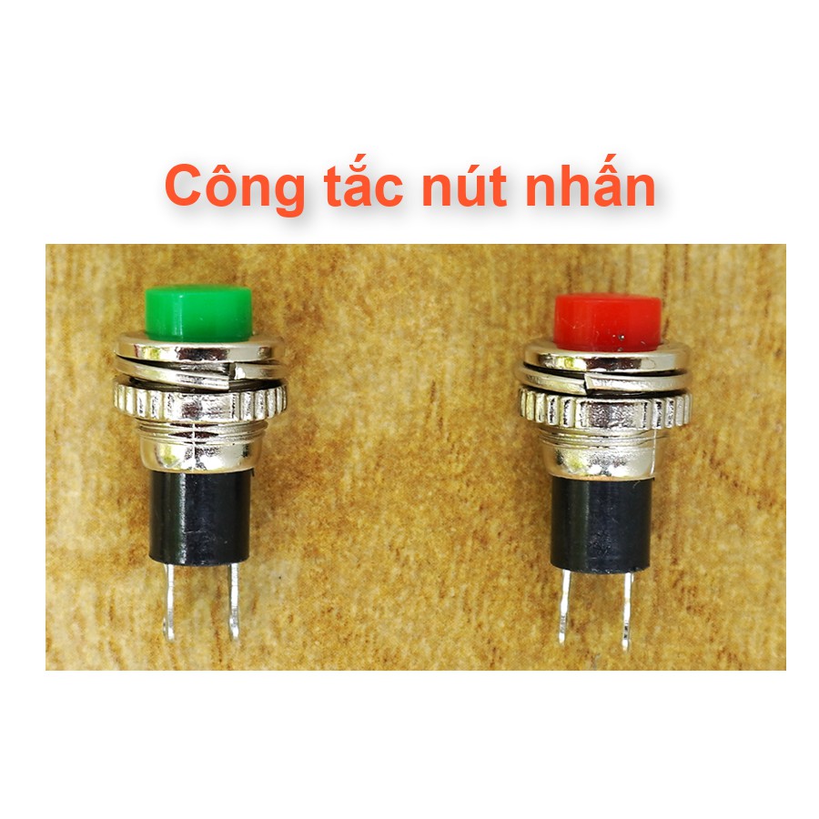 5 Nút nhấn đề vỏ nhựa(công tắc nhấn nhả)