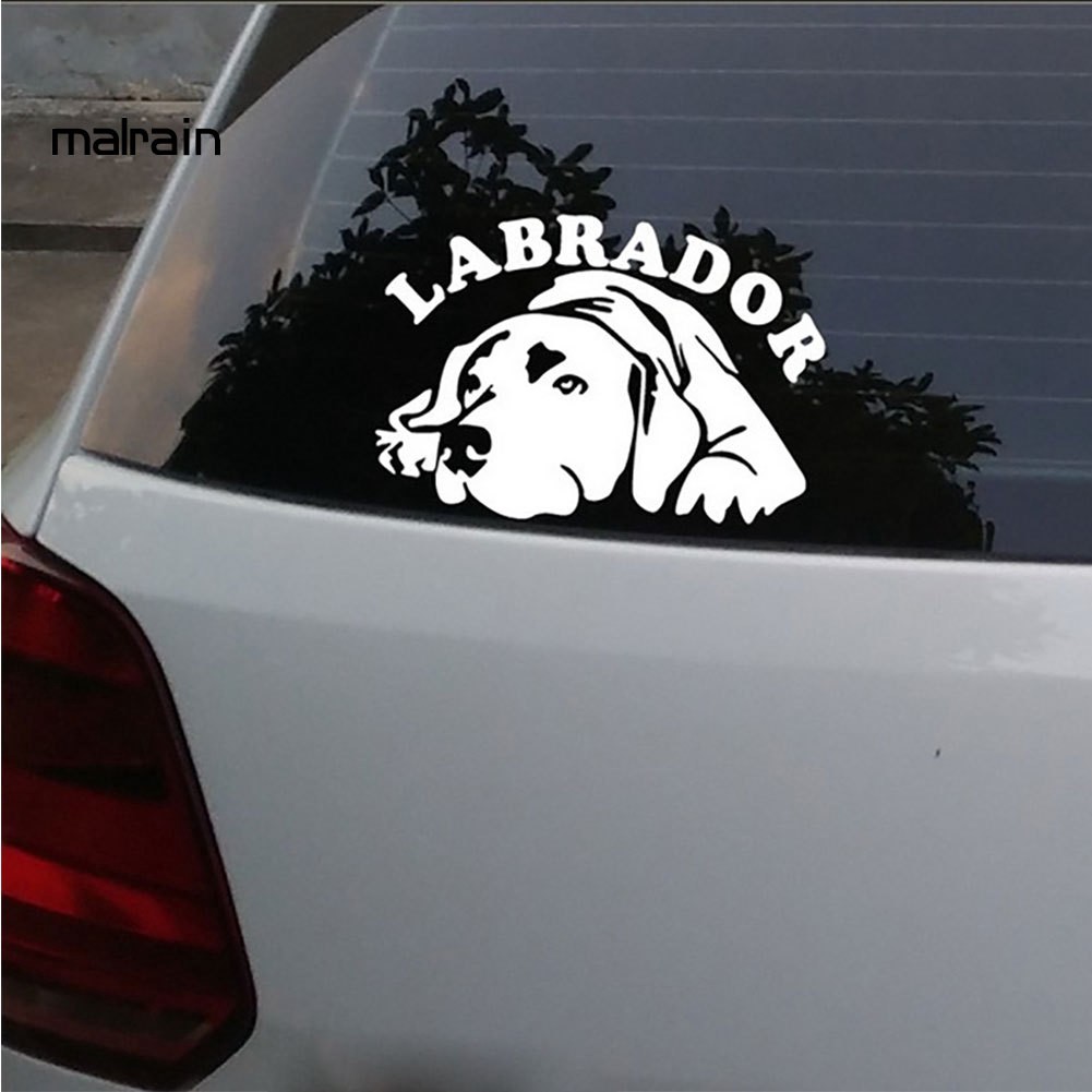 Miếng Dán Phản Quang Hình Chú Chó Labrador Đáng Yêu Trang Trí Cửa Sổ Xe Hơi
