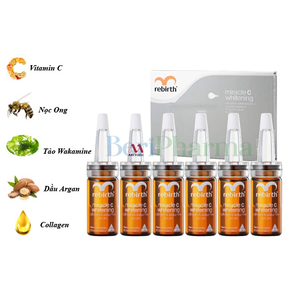 Rebirth Serum Tế Bào Gốc Dưỡng Trắng Da Miracle C Whitening Maximum 10ml