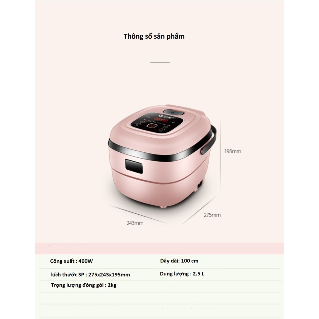Nồi cơm điện mini thông minh 8 chức năng-tặng kèm 1 bộ dao kéo | BigBuy360 - bigbuy360.vn