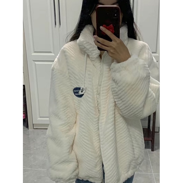 Áo khoác lông nhung trần bông