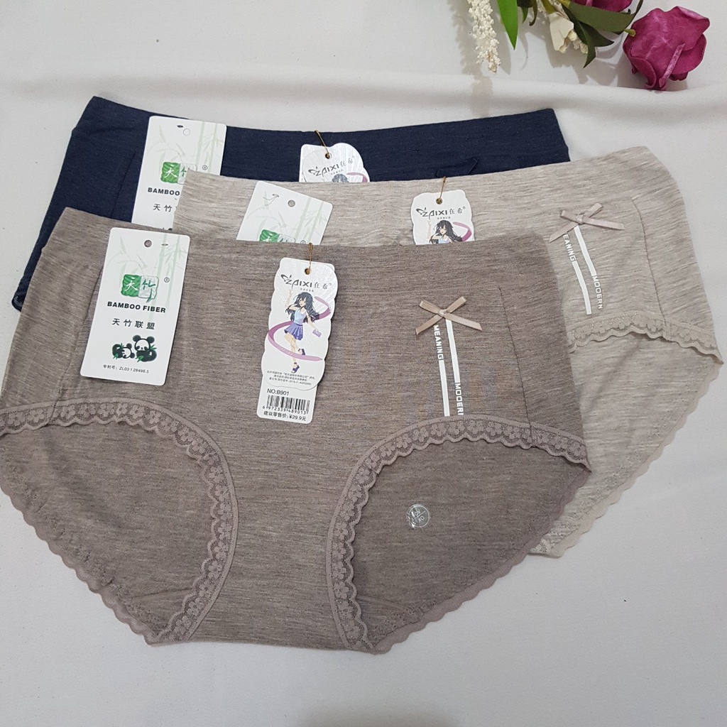 Quần lót nữ Cotton nơ sườn siêu xinh Zaixi 901
