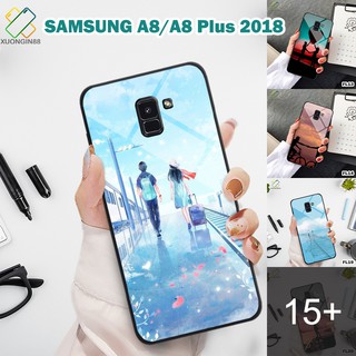 Ốp lưng Kính Samsung A8 2018/A8 Plus 2018 in 3D chủ đề tình yêu